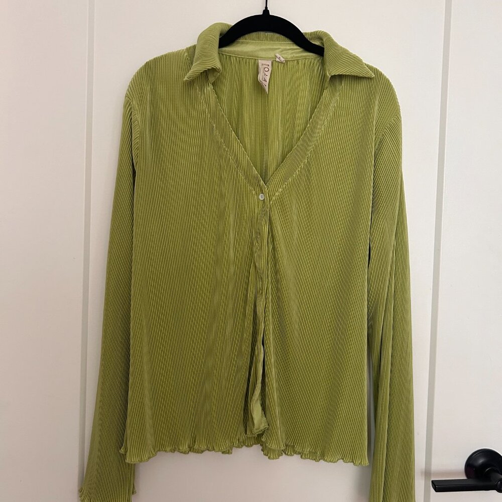 Anthropologie Dolan Button Down With Long, Flare … - image 2